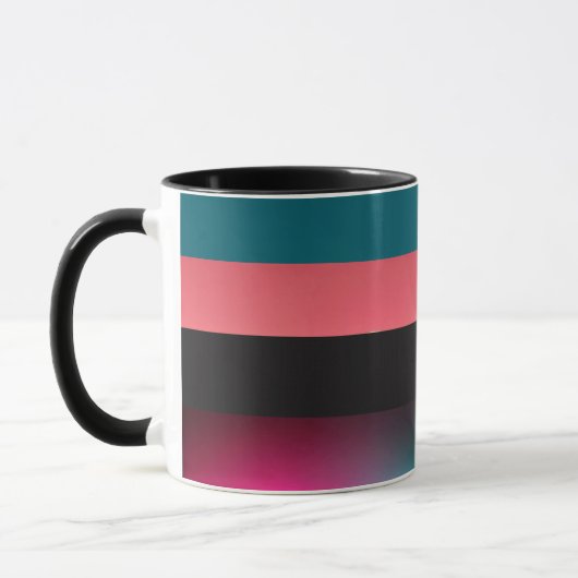 Kühne Streifen Gradient Elegante Kaffee Tasse (Links)