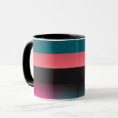 Kühne Streifen Gradient Elegante Kaffee Tasse (Vorderseite Links)