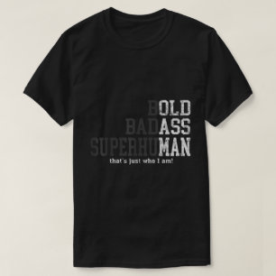 Kühne Superhuman Statement-Kunst T-Shirt