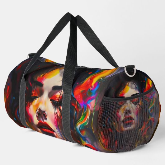 kühne Surreal Portrait Duffle Bag (Rechte Ecke)