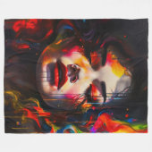 kühne Surreal Portrait Fleecedecke (Vorderseite (Horizontal))