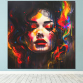 kühne Surreal Portrait Leinwanddruck (Insitu (Holzboden))