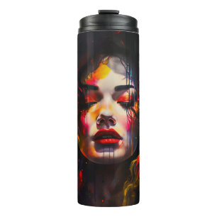 kühne Surreal Portrait Thermosbecher