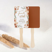 Kühne Terracotta und Tequila Brautparty Hand Fan Fächer