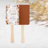 Kühne Terracotta und Tequila Brautparty Hand Fan Fächer