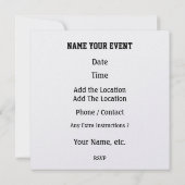 kühne Tiger-Einladung - SRF Einladung (Rückseite)