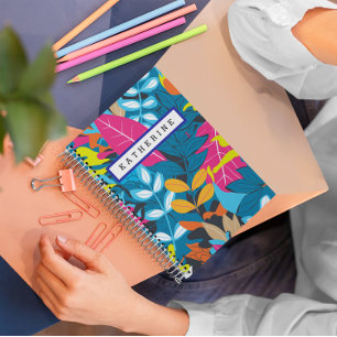 Kühne tropische Blättermuster für kreative Minds Notizblock