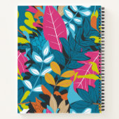 Kühne tropische Blättermuster für kreative Minds Notizblock (Rückseite)