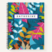 Kühne tropische Blättermuster für kreative Minds Notizblock (Vorderseite)
