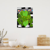 Kühne tropische Blumenkunst Poster (Küche)