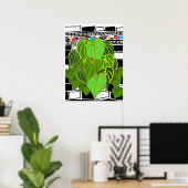 Kühne tropische Blumenkunst Poster (Heimbüro)