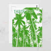 kühne tropische Palmen Muster & Vielen Dank Postkarte (Vorne/Hinten)