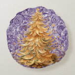 kühne tropische Weihnachten auf Rose Rundkissen Rundes Kissen<br><div class="desc">kühne tropische Weihnachten auf Rose Rundkissen</div>