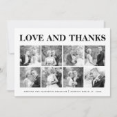 Kühne Typografie Vielen Dank, dass Sie 8 Foto Coll Dankeskarte (Vorderseite)