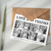 Kühne Typografie Vielen Dank, dass Sie 8 Foto Coll Dankeskarte