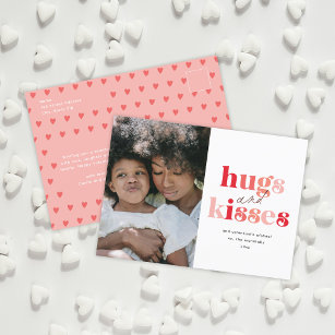 Kühne Umarmungen und Kisses Foto Valentinstag Feiertagspostkarte