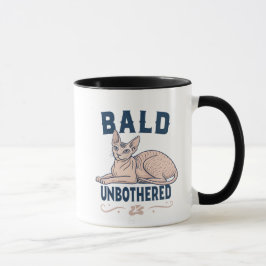 Kühne unbeeindruckte Sphynx-Katze Grafik Kunst Tasse