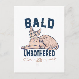 Kühne unbeirrbare Sphynx-Katze Grafik Kunst Postkarte