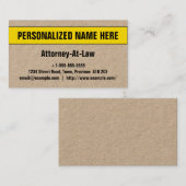 kühne und auffällige juristische Visitenkarte (Vorne/Hinten)