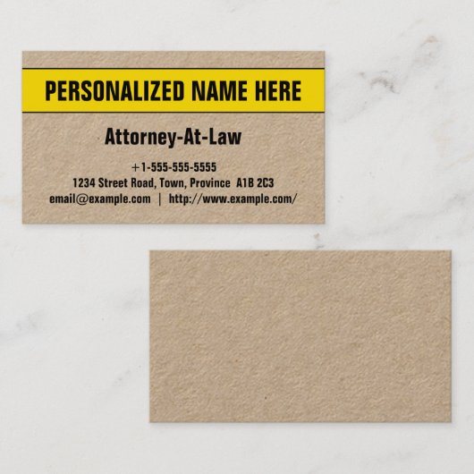 kühne und auffällige juristische Visitenkarte (Vorne/Hinten)