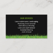 Kühne und Berufliche Rasenmähen Visitenkarte (Rückseite)