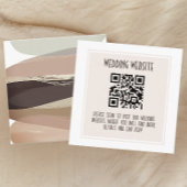 kühne und Edgy Dark Brown Wedding QR Code Begleitkarte