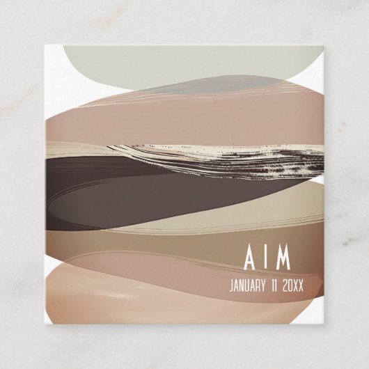 kühne und Edgy Dark Brown Wedding QR Code Begleitkarte (Vorderseite)