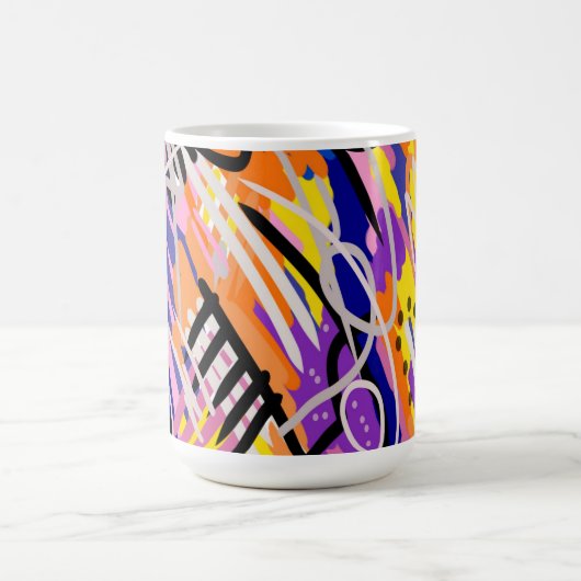 Kühne und expressive Abstrakte Kunst Kaffeetasse (Mittel)