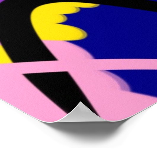 Kühne und expressive Abstrakte Kunst Poster (Ecke)