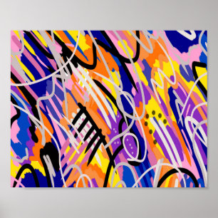 Kühne und expressive Abstrakte Kunst Poster