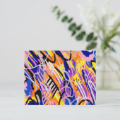 Kühne und expressive Abstrakte Kunst Postkarte (Stehend Vorderseite)