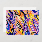 Kühne und expressive Abstrakte Kunst Postkarte (Vorne/Hinten)