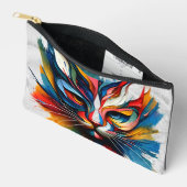 Kühne und farbenfrohe Feline - Zipper Pouch Zubehörtasche (Offen)