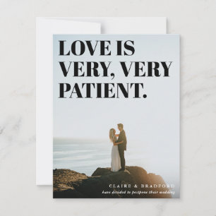Kühne und Freche Typografische Aufgeschobene Hochz Ankündigung