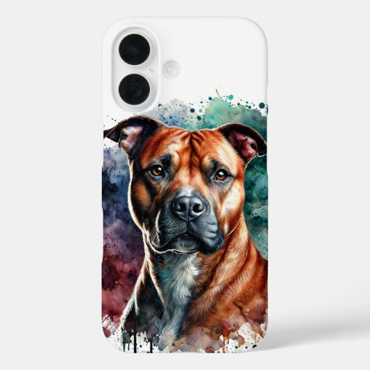Kühne und fröstlose Boxer Wasserfarbe Case-Mate iPhone Hülle (Rückseite)