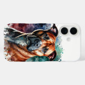 Kühne und fröstlose Boxer Wasserfarbe Case-Mate iPhone Hülle (Rückseite (Horizontal))