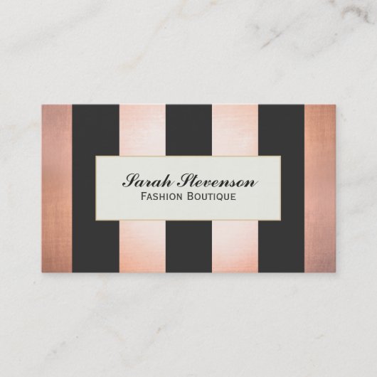 Kühne und glamouröse Boutique Designer Visitenkarte (Vorderseite)