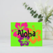 kühne und helle hawaiianische Blume Postkarte (Stehend Vorderseite)