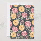 kühne und helle Rose Einladung Hochzeit 2 (Rückseite)