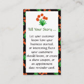 Kühne und Hübsche, schlankere Visitenkarte (Rückseite)