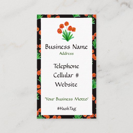 Kühne und Hübsche, schlankere Visitenkarte (Vorderseite)