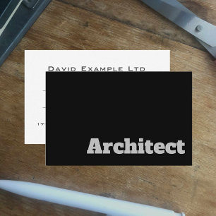 Kühne und klare Architekten Visitenkarte