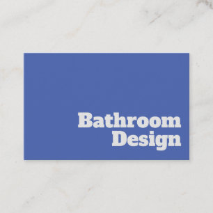 Kühne und klare Badezimmer-Designer Visitenkarte