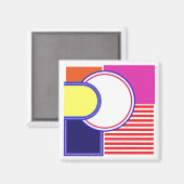 Kühne und laute Farben. Magnet (Vorderseite/Rückseite)