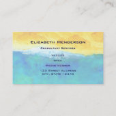 kühne und lebendige Abstrakte Seascape-Malerei Visitenkarte (Rückseite)