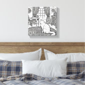Kühne und leichte Katze #10 Leinwanddruck (Insitu (Schlafzimmer))