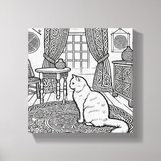 Kühne und leichte Katze #10 Leinwanddruck (Vorderseite)