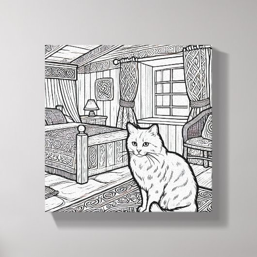 Kühne und leichte Katze #11 Leinwanddruck (Vorderseite)