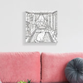 Kühne und leichte Katze #12 Leinwanddruck (Insitu (Wohnzimmer))