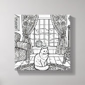 Kühne und leichte Katze #16 Leinwanddruck (Vorderseite)